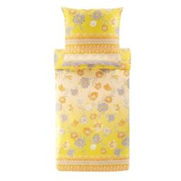 Bassetti POSILLIPO 9327386 Bed Linen + 1 Pillowcase 100% Cotton Satin Yellow Y1 Dimensions: 135 x 200 cm