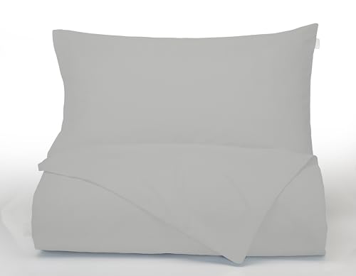 Bianca Plain Dyed Dark Grey Duvet Cover Set 140 x 220 + 60 x 70 cm