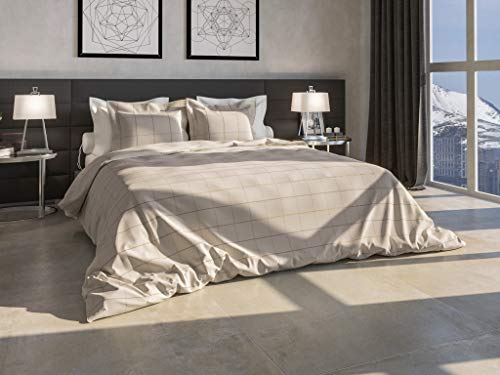 Yellow Felicia Duvet Cover, 100% Cotton Flannel, Natural, 200 x 220 Cm, 1.0 Pieces