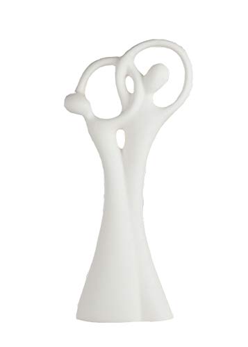 DRW Figurine Couple in Love Ceramic White 14.5x31x8cm