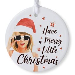 Merry Swiftmas Ornament, Have a Merry Little Swiftmas Ceramic Christmas Tree Ornament, Gift for Music Lovers, Giftbox Included