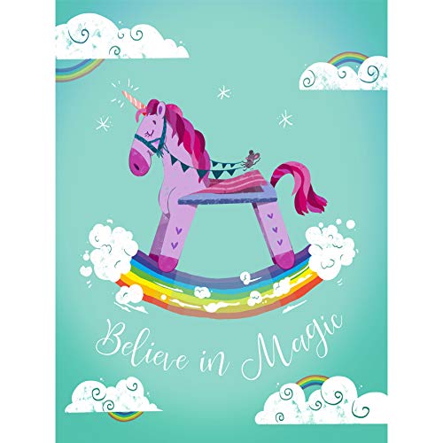 Wee Blue Coo Unicorn Believe In Magic Wall Large Art Print Poster Wall Decor 18x24 inch