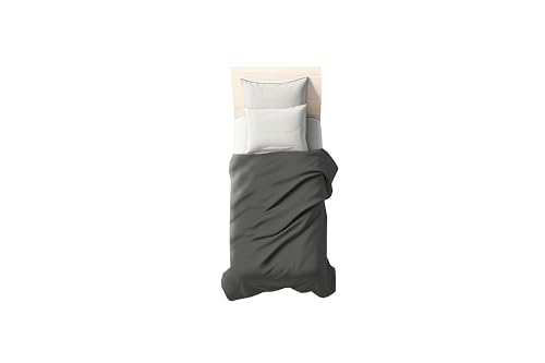 zer0bed, Single Flat Sheet, 160 x 290 cm, 100% Cotton, Graphite, Flat Sheet, 1 Piece (Top Sheet Only)