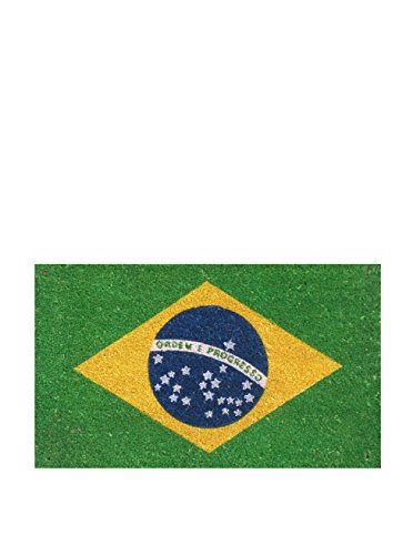 Gift Company Brazil Flag, Coconuts Pvc Doormat 75 x 1.5 Cm.