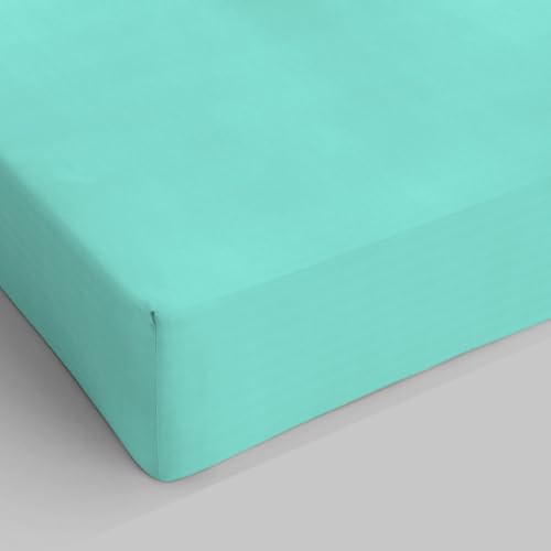 Sogni e Capricci Max Color Fitted Sheet with 25cm Corner, Water Green, single