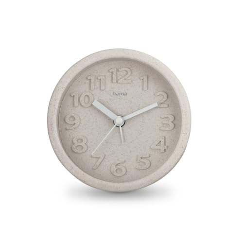 "Hama ""Fuerteventura Wall Clock, Beige - Alarm Feature, Silent, Round, ?? 12 cm"