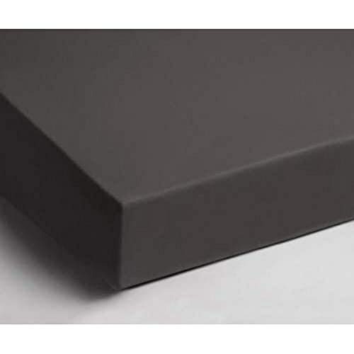 Papillon Fitted Sheet Interlock Jersey Anthracite, Cotton, Charcoal, 140 x 200 cm