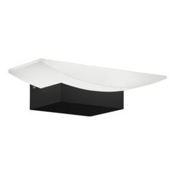 EGLO LED Indoor Wall Light Metrass, Up Light Wall Lamp Made of Black Aluminium and Satined Plastic, Warm White Hallway Lighting Fixture