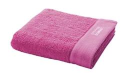 Möve x STEFFEN SCHRAUT Classic Collection Bath Towel Uni with Herringbone - Border 80 x 150 cm, Towels – Made in Germany, 100% cotton, Pink