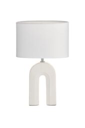 Paulmann Pauleen 48320 Table Light Glow of Purity, E14, max. 20W, White, Beige Fabric, Ceramic Bedside Light