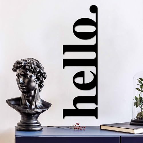Stylish Black Decorative Metal Wall Accessory, 30 x 99 cm, 100% Metal, 1.5 mm Thick, Easy Wall Mounting, Perfect for Modern Home Decor