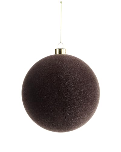 Espresso Velvet Christmas Bauble 15 cm, Extra Large Tree Ornament