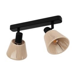 Eglo Spotlight bar Seagard, Light Fitting Boho Style with 2 Flexible Spots