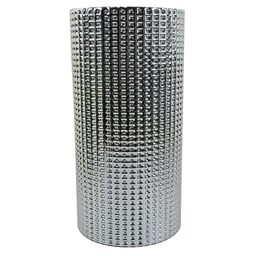 Botanik Premium Luxury Glass Vase, 30cm Silver Dot