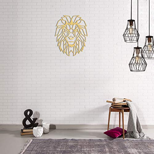 Homemania Wall Decoration, Steel, Gold, 40 x 0.3 x 50 cm