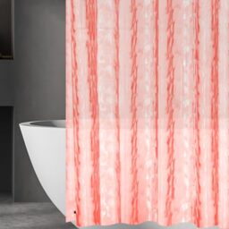 "Ga-Geetopia EVA 3D Coral Pearl Water Cube Plastic Shower Curtain Liner - Premium Light Weight 72"" x 72"" Red Bathroom Shower Showroom Curtain Liner with Rustproof Metal Gromments and Weighted Magnet"