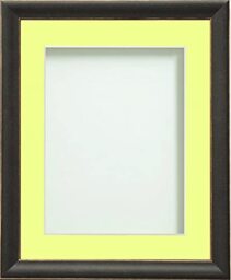 Frame Company Darcy Black Picture Photo Frames with Lemon Bon Bon, A4 for 9x6 *Choice of Colours* Fitted with Real Glass