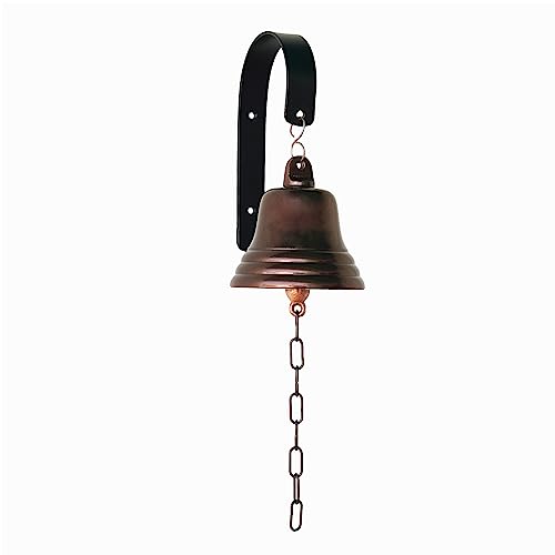 Assorted Collections Bar Accessories for Home Pub Hand – Wall Mounted Bar Bell Nautical Decorations – Unique Copper Chain Bell with Crisp Loud Sounds Ideal for Christmas, Reception, Pubs