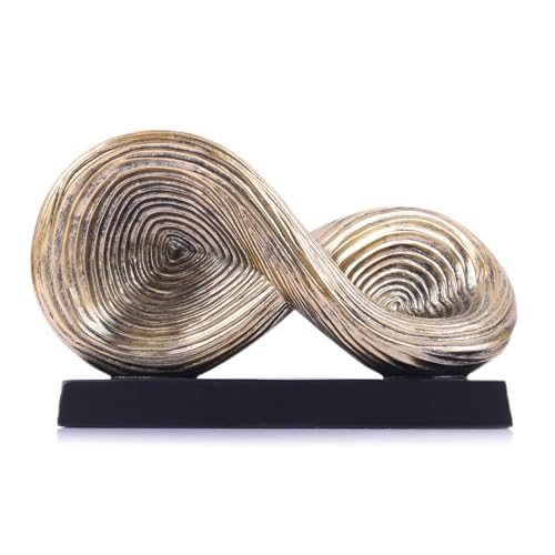 "UANYEMON Minimalism Modern Sculpture Decor - 5.5"" Tall Decorative Knot, Unique Resin Table Sculpture, Modern Decorative Objects for Home & Office, Abstract Art Twist Statues for Shelf, Desk & Living"