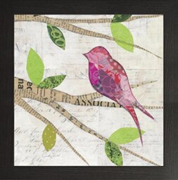 Frame Company Watson Range Birds in Spring IV Square by Courtney Prahl Picture Frame, Wood - 40 x 40 cm, Black