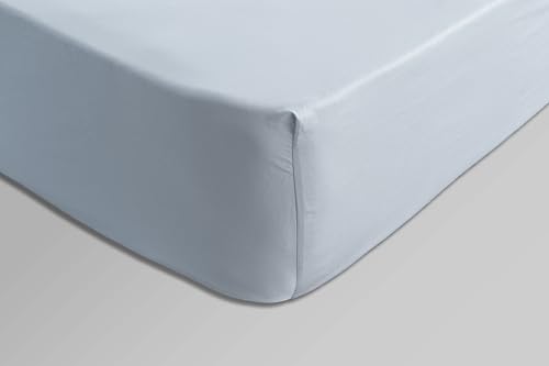 Sateen Blue Fitted Sheets in Pairs 135 x 200 (2) Pair