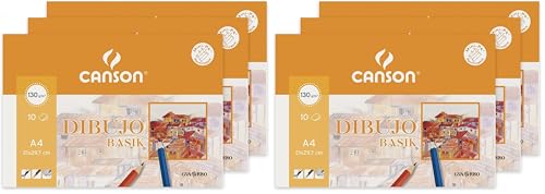 Canson 3 x Mini A4 10 Sheets Drawing Basik, 130 g (Pack of 2)