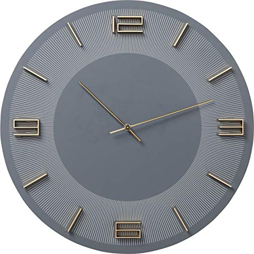 Kare Design Wall Clock Leonardo Grey/Gold Ø49cm