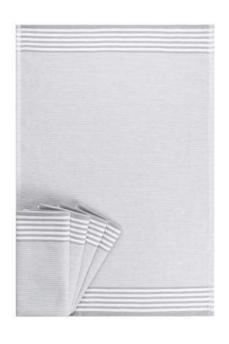 Foutastic Soft Hand Towel Set (5 Piece) Grey 50 x 70 cm - 85% Cotton / 15% Polyester 228 GSM - Machine Washable at 30-40??C Luxurious and Durable