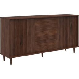 Jerzy Sideboard 160 cm with 2 doors 3 Drawers in Brown, 38x160x80cm (DxWxH)