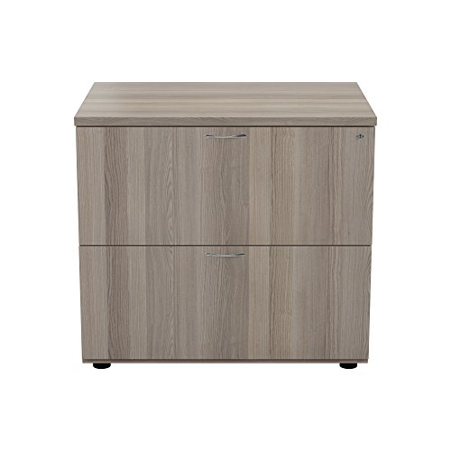 Office Hippo Pro Heavy Duty Desk High 2-Drawer Side Filer - Grey Oak