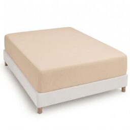 Degrees Home Collection - Fitted Sheet 105 x 190 x 33 cm - Adjustable - Brushed Polyester - Beige