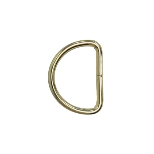Merriway BH03150 (10 Pcs) Curtain D-Ring, 32 mm (1.1/4 Inch), Brass Plated - Pack of 10 Pieces