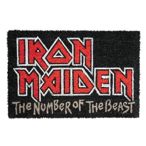 Grupo Erik Door Mat - Iron Maiden Merchandise - 15.7 x 23.6 in - 40 x 60 cm Coconut Coir, Waterproof, Non Slip Door Mats Indoor & Outdoor - Music Gifts, Iron Maiden Gifts