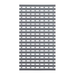 Relaxdays Non-Slip Shower & Bathtub Mat, Bathroom Accessories, HxW: 69 x 38 cm, Rubber with Suction Cups, Grey/White