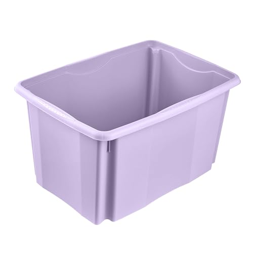 keeeper emil Turn Around Stacking Box, 54,5 x 39 x 29,5 cm, 45 L, Violet (Soft Purple)