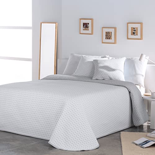 VIALMAN Lightweight Bedspread Sofia 26 King Bed - Quilt Size 250 x 270 cm - Bedspread Bed & Sofa Throw Grey