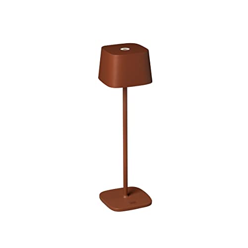 Konstsmide Rechargeable Battery Operated Cordless Table Lamp Touch Control Dimmer and 2 Colour Modes USB Charging Dock Included Battery Powered Light for Indoor or Outdoor Use