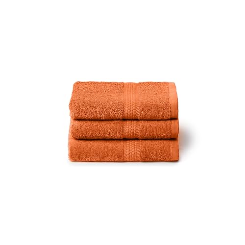 Caleffi 3X Small Bath Towel Set, 40 x 60 cm, 100% Soft and Absorbent Cotton for Bathroom, Face and Daily Use, Bidet Towels, Wash-resistant Guest Towel