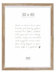 Deknudt Frames - classic photo frame for 30 x 40 cm photo - bronze colour with silver bevel - for photos, posters or posters - S244D3 - for hanging