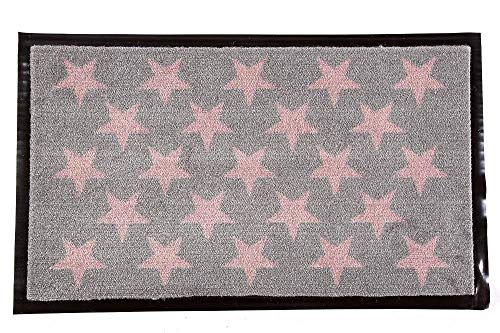 Decorative Coir Entrance Door Mat Purple stars 75 cm x 45 cm