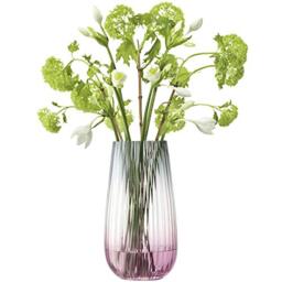 LSA International Dusk Vase H28cm Pink/Grey- 1 Unit - Mouthblown & Handmade Glass - Hand Painted - DU11