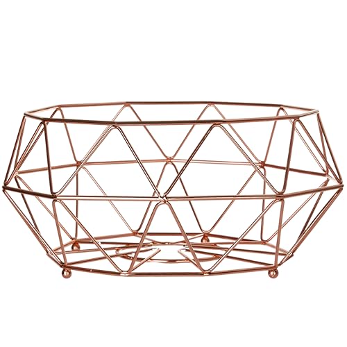 Premier Housewares Vertex Fruit Basket, 32 cm - Copper Plated