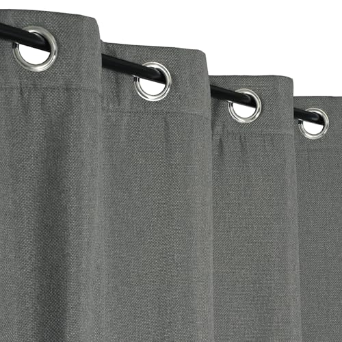 Atout Ciel Thermal Curtain with Eyelets 140 x 240 cm Ready to Hang Dark Grey