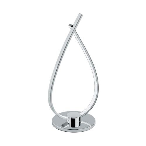 Eglo LED Bedside lamp Roncade, Side Table Light Made of Chrome-Coloured Aluminium and Plastic, Living Room Lighting with Switch