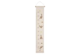 Jollein Growth Chart - Kangaroots - Fabric Height Chart for Children’s Room - With Kangaroo Prints - Hanging Wall Decor - Capture Growth & Memories