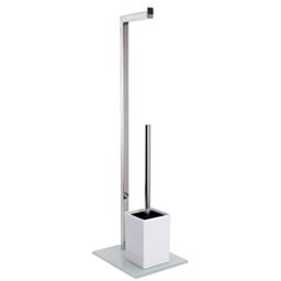 MSV Stainless Steel Toilet Brush Rod, White