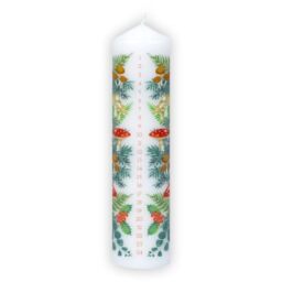 Talking Tables Forest Christmas Pillar Advent Candle 20CM, 25 Hours Burning Time, Dinner, Decoration, Candles Gifts for Women