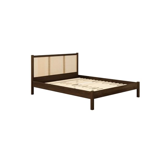 Birlea Croxley Double Rattan Bed Walnut