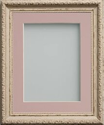 Frame Company Brompton Vintage Cream A3 Photo Frame with Pink Mount for A4