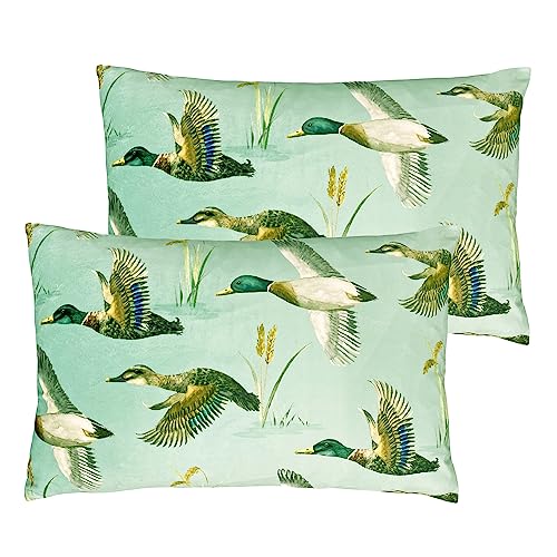 Evans Lichfield Country Duck Pond Rectangular Polyester Filled Cushion - Twin Pack